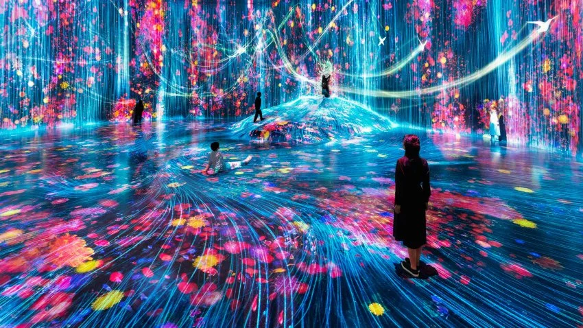 teamLab Borderless, MORI Building Digital Art Museum, Azabudai Hills, Tokyo. © teamLab