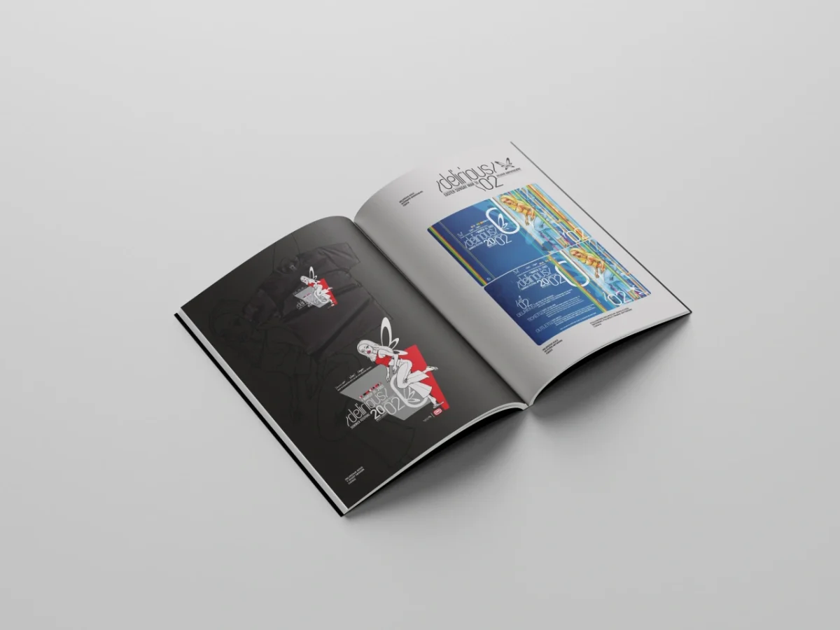 Two open pages from Drawing on the Future volume one show black and white spreads with illustrated graphics and typography from Perth's underground rave scene