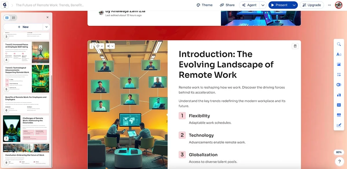 best presentation software - a presentation made with Gamma's AI presentation maker 