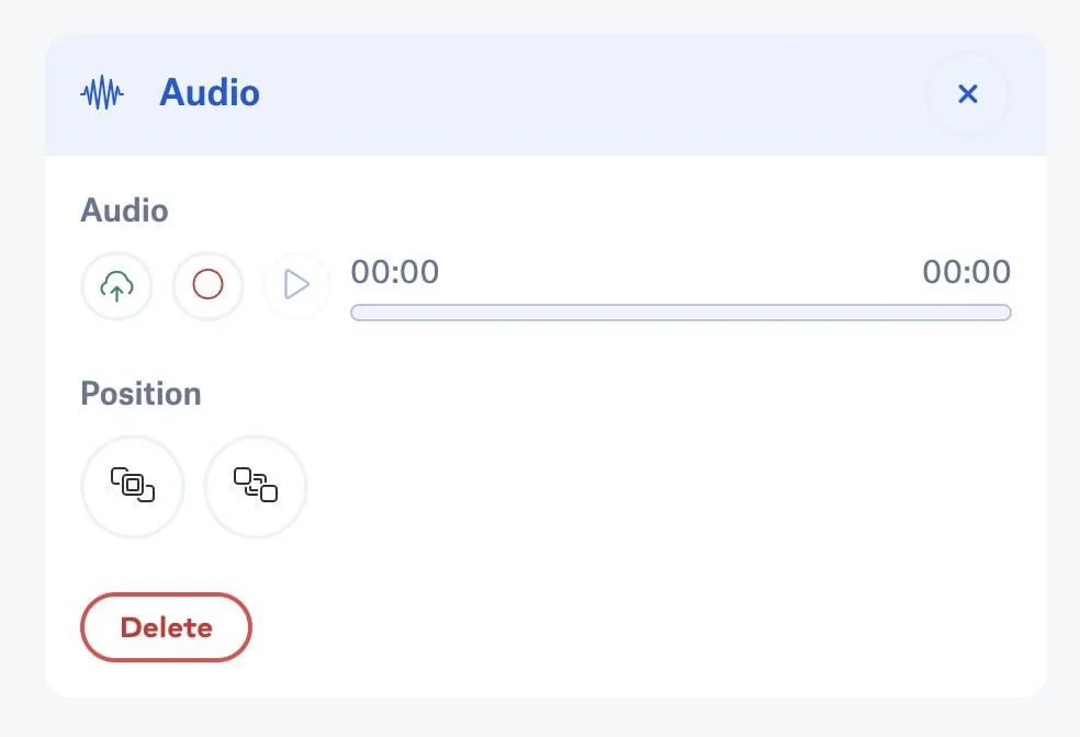 best presentation software - add voice-over narrations and background music to slides in Slidebean