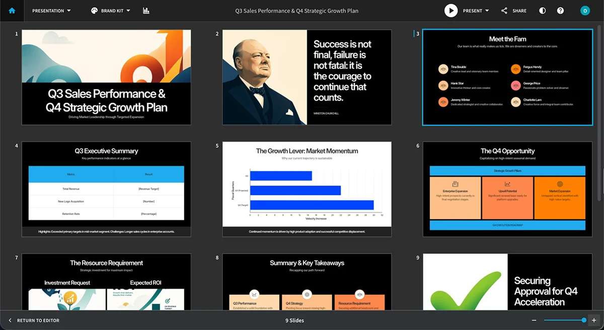 best presentation software - Beautiful.ai AI presentation generator