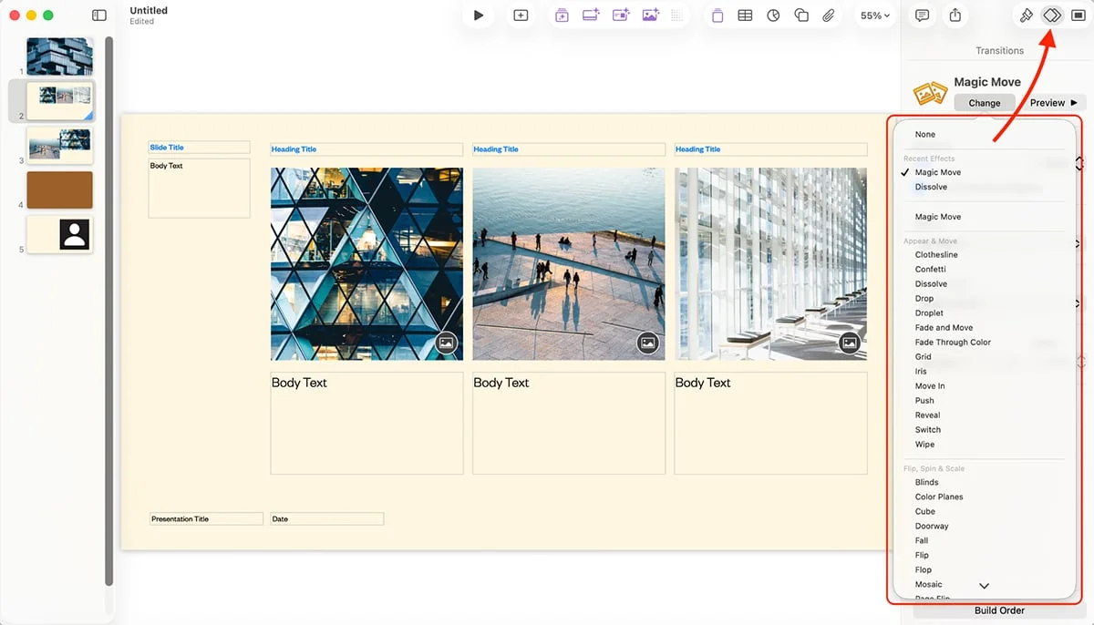 best presentation software - animation and interactivity in Keynote