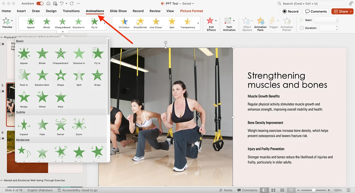 best presentation software - Microsoft Powerpoint's animation and interactivity