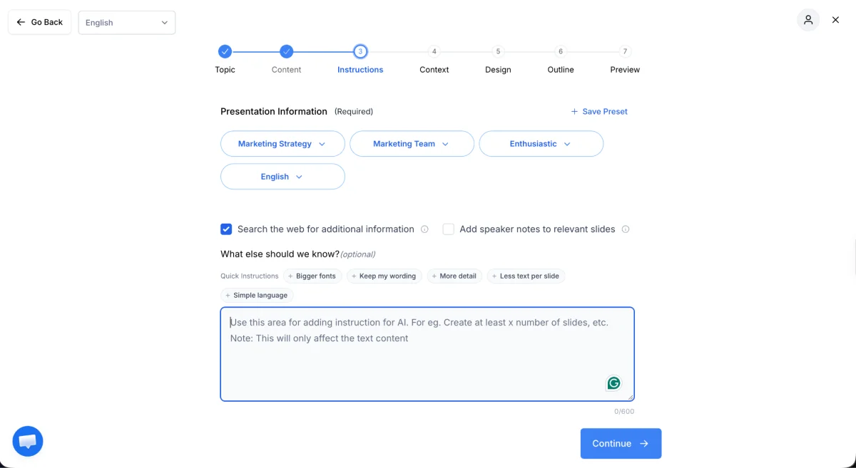 Slides AI's AI presentation maker