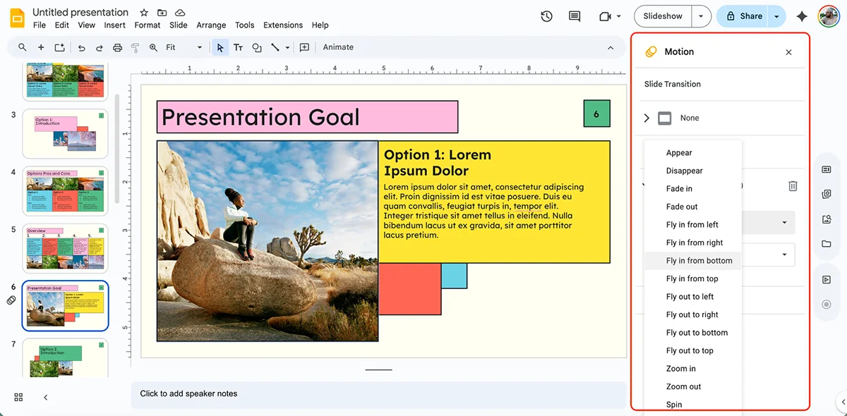 best presentation software - a presentation generated with Google slides