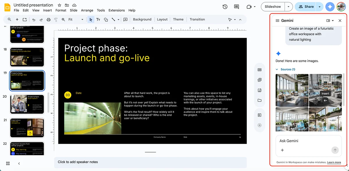 best presentation software - an image generated by Gemini in Google slides