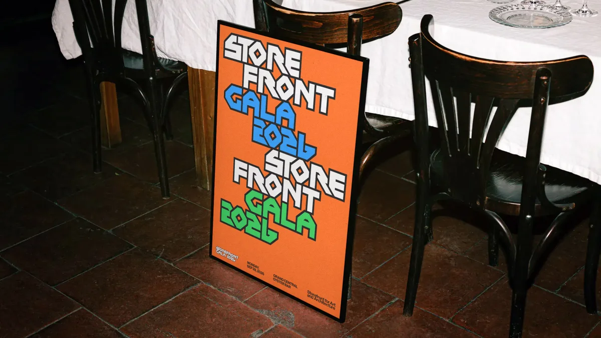 storefront gala 2026 pentagram identity logo wordmark bpo review poster