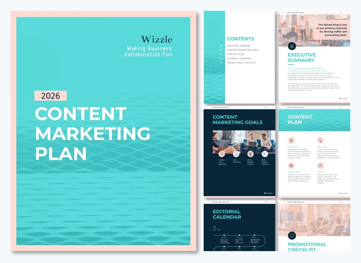 how to create a marketing plan - content marketing plan template