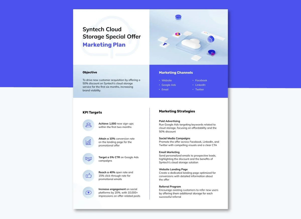 Software Brand One-Pager Marketing Platform